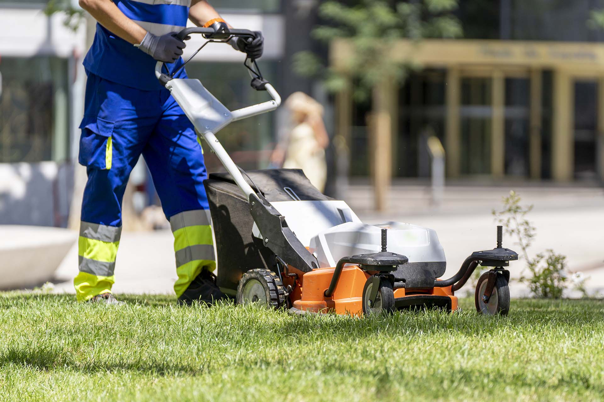 Lawn mowing service by local crew — Belleville property maintenance, Lawn mowing by local property maintenance team in Belleville